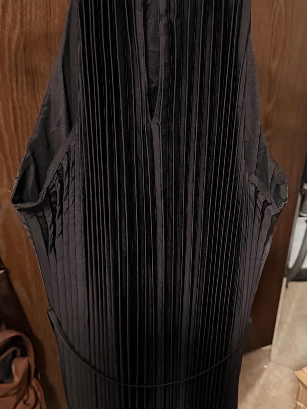 Banana Republic Navy Blue Pleated Maxi Dress